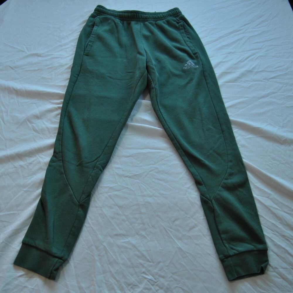 Adidas Thicker Dark Green Athletic Joggers Size: Small